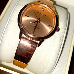 Ann Klein  rose gold race watch